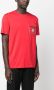 Moncler T-shirt met logopatch Rood - Thumbnail 3