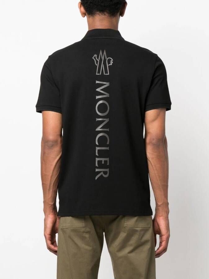 Moncler Poloshirt met logopatch Zwart