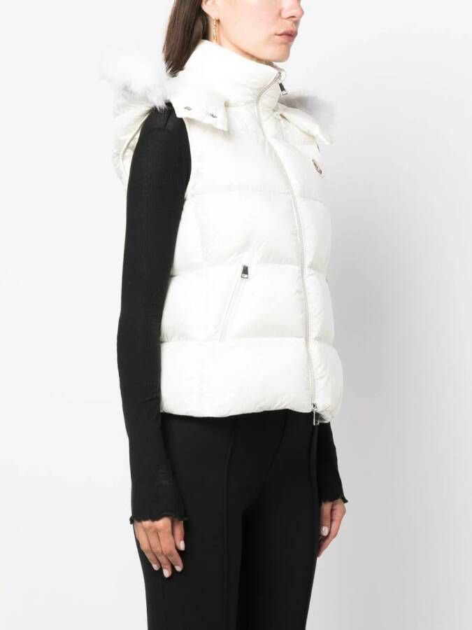 Moncler Bodywarmer met capuchon Wit