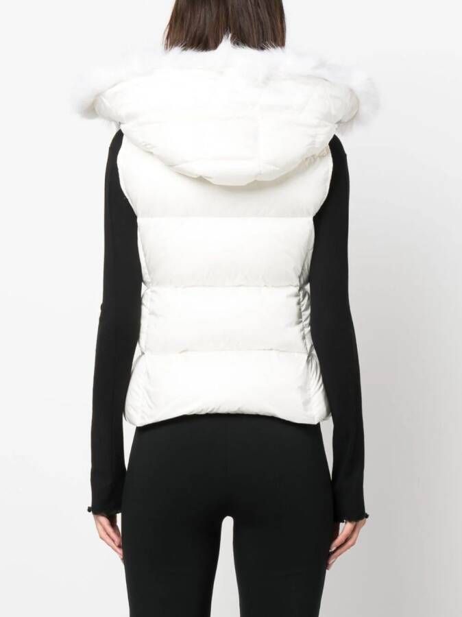 Moncler Bodywarmer met capuchon Wit