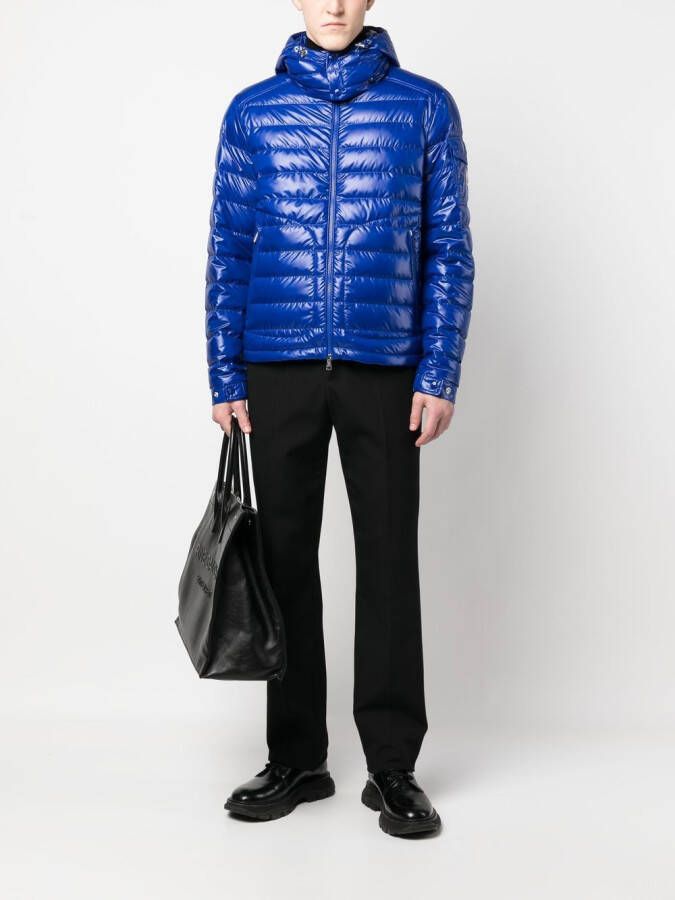 Moncler Donsjack met logopatch Blauw