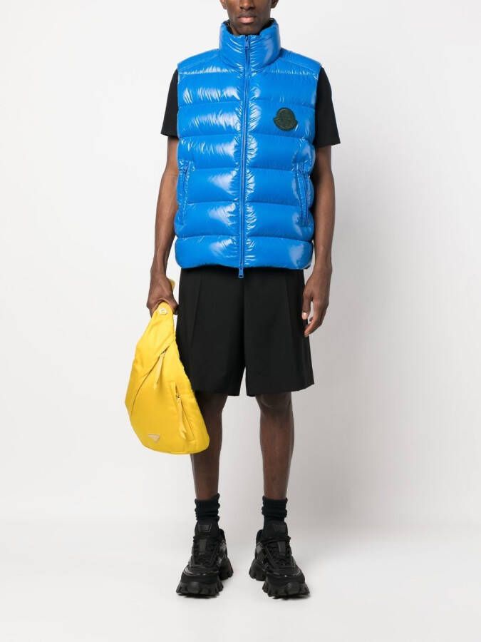 Moncler Bodywarmer met logopatch Blauw