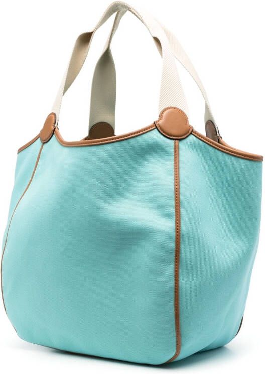 Moncler Shopper met logopatch Blauw