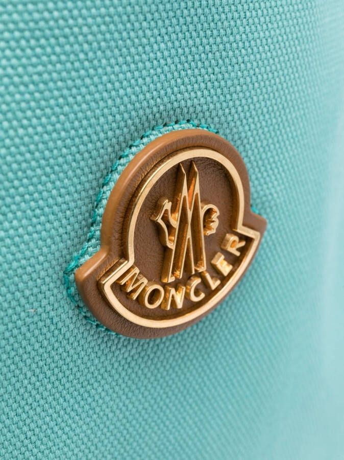 Moncler Shopper met logopatch Blauw