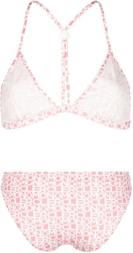Moncler Bikini met logoprint Roze