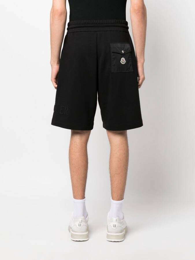 Moncler Trainingsshorts met geborduurd logo Zwart