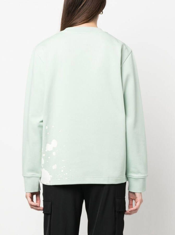 Moncler Sweater met logoprint Groen