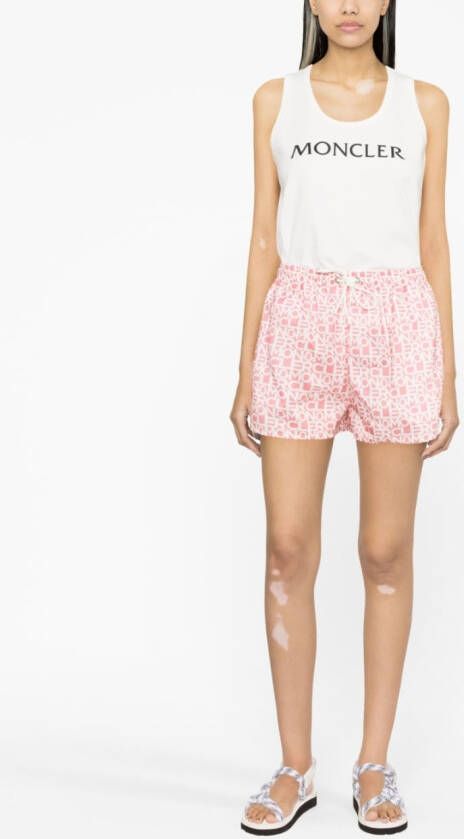Moncler Shorts met trekkoordtaille Roze