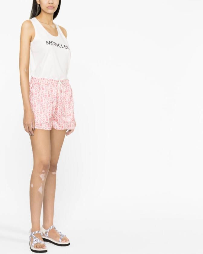 Moncler Shorts met trekkoordtaille Roze