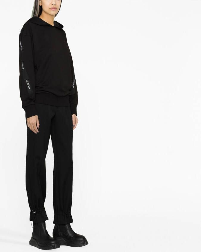 Moncler Hoodie met logoband Zwart
