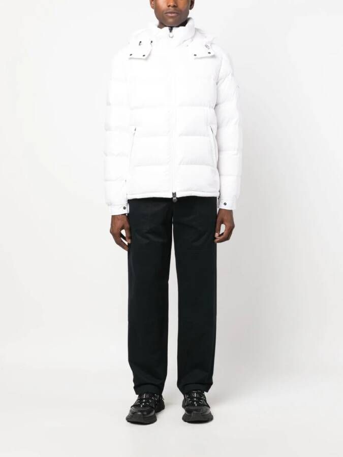 Moncler Donsjack met capuchon Wit