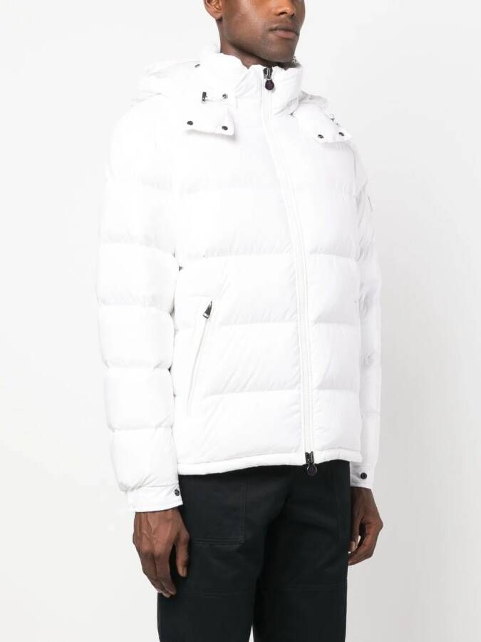 Moncler Donsjack met capuchon Wit