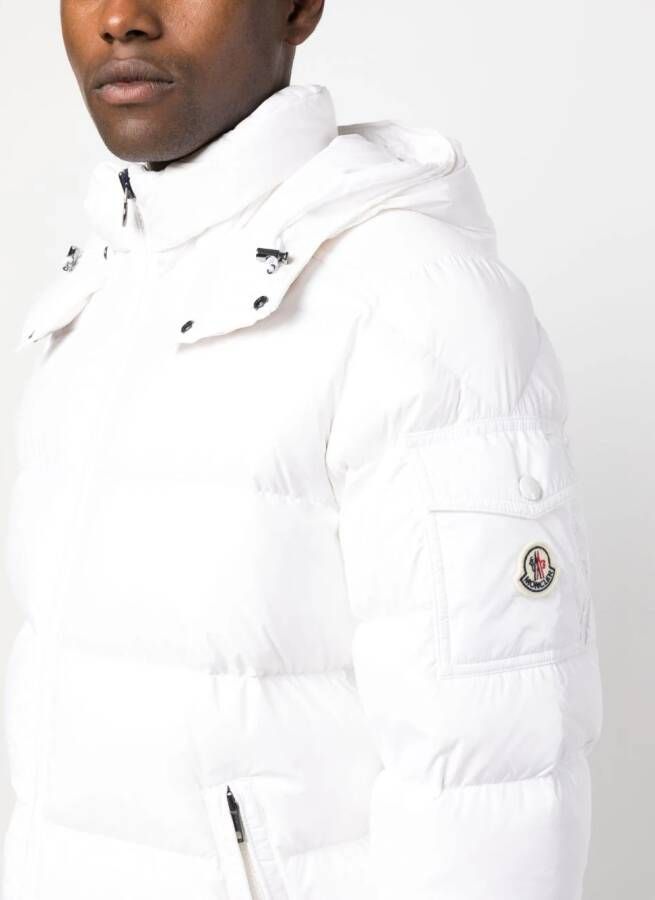 Moncler Donsjack met capuchon Wit