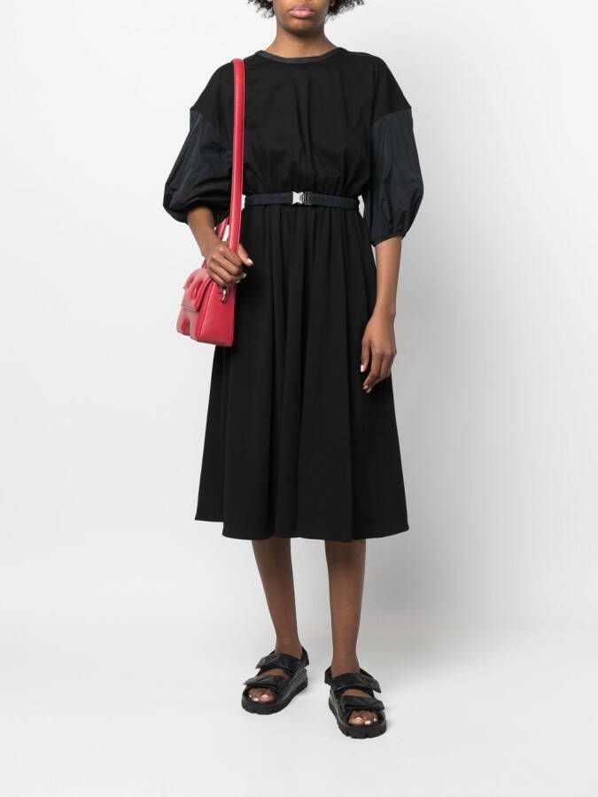 Moncler Midi-jurk met ceintuur Zwart