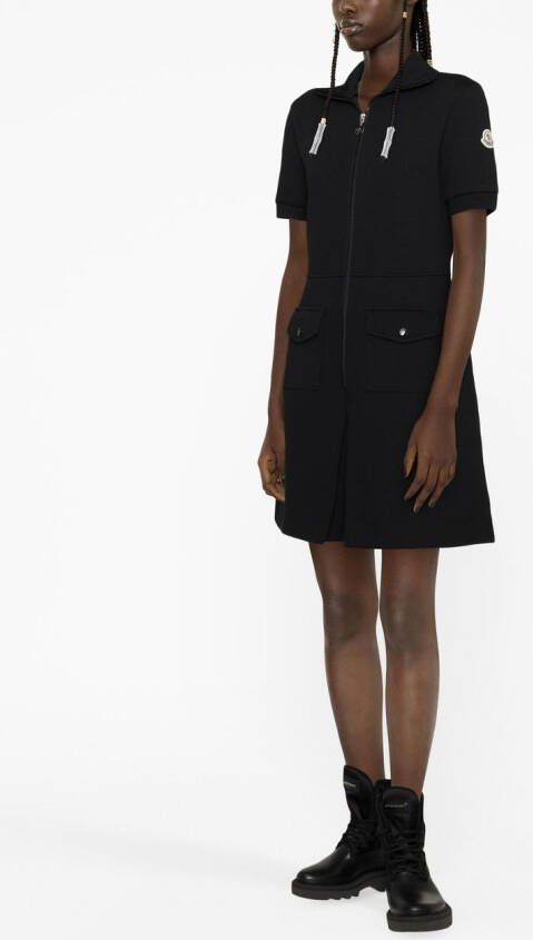 Moncler Mini-jurk met korte mouwen Zwart