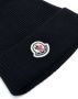 Moncler Muts met logopatch Blauw - Thumbnail 2