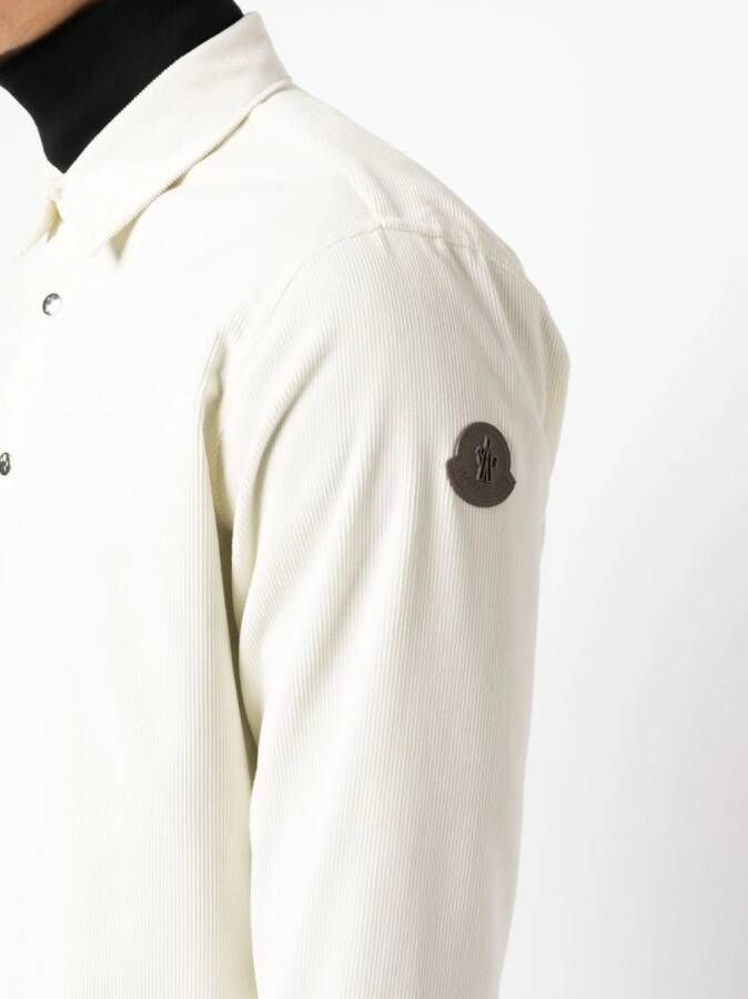 Moncler Overhemd met logopatch Beige