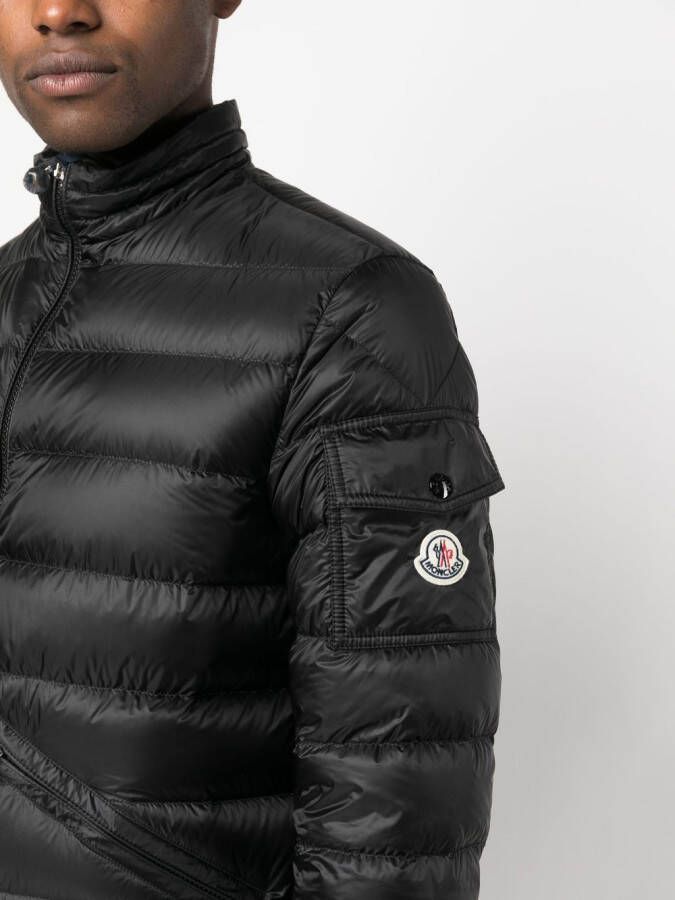 Moncler Donsjack met rits Zwart