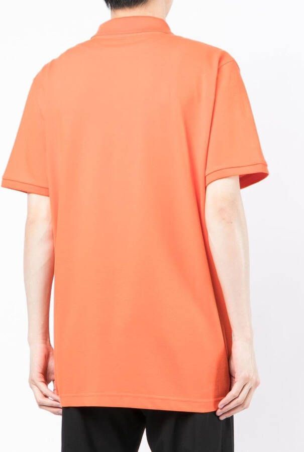 Moncler Poloshirt met geborduurd logo Oranje