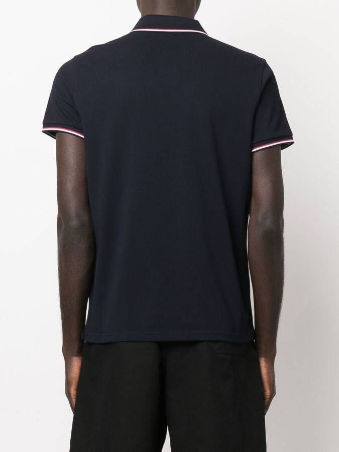 Moncler Poloshirt met logopatch Blauw