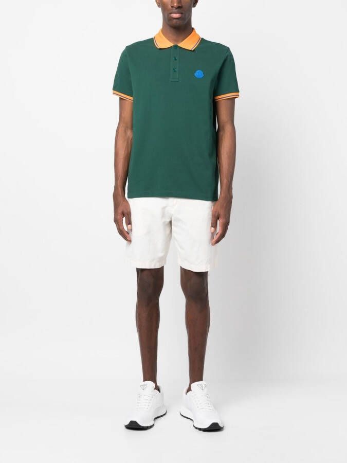 Moncler Poloshirt met logopatch Groen