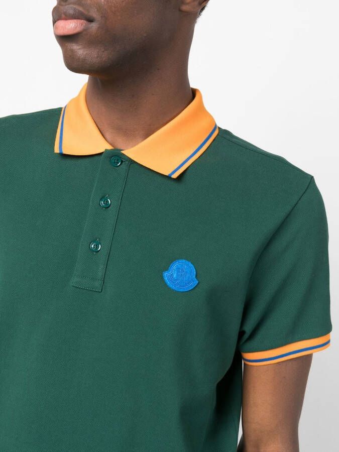 Moncler Poloshirt met logopatch Groen