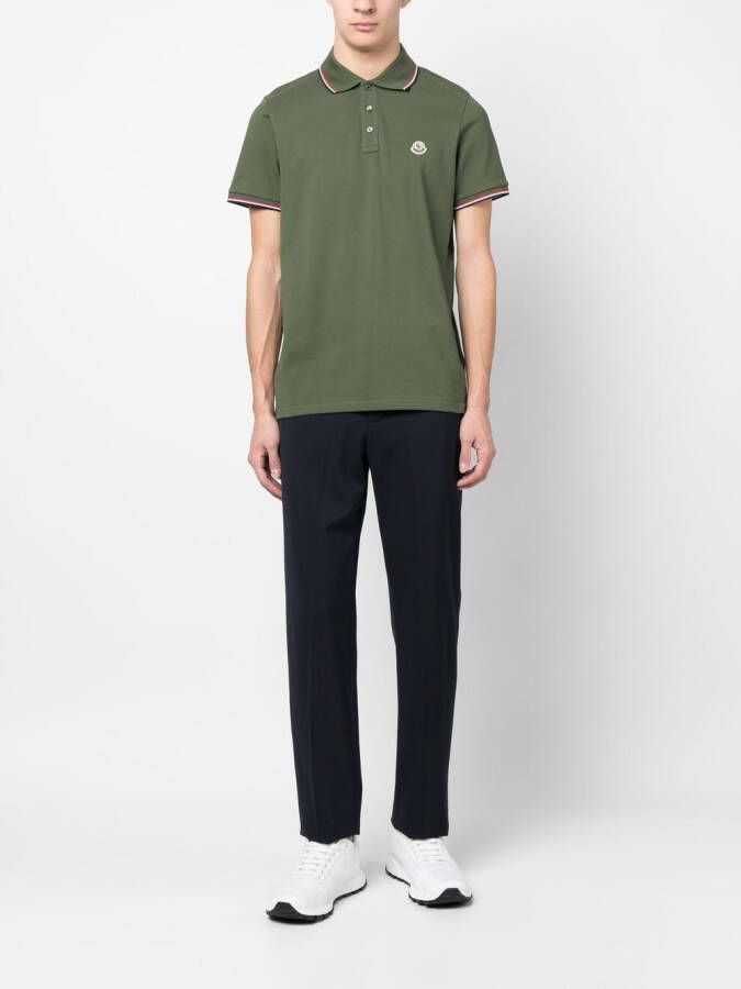 Moncler Poloshirt met logopatch Groen