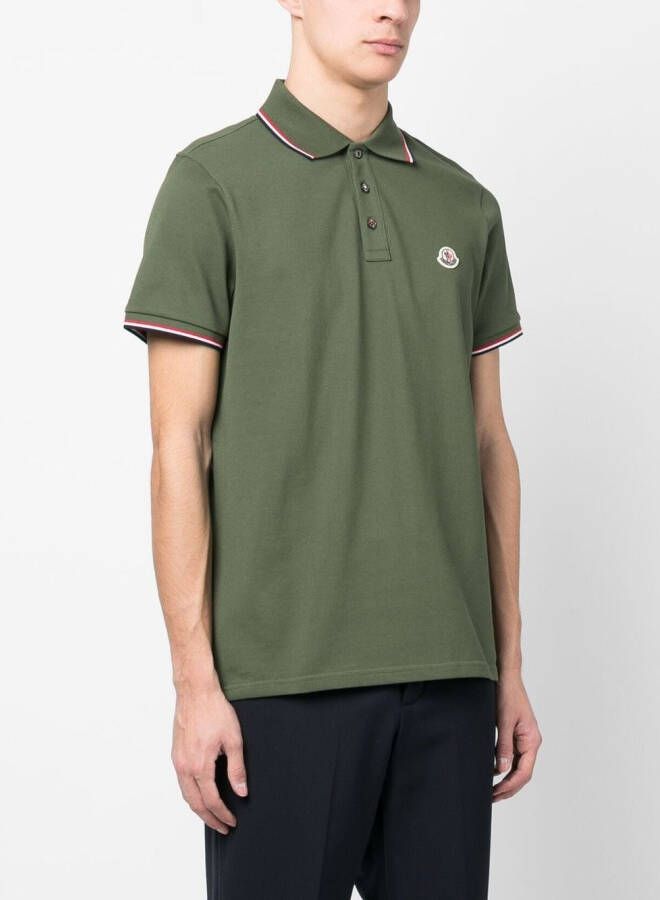 Moncler Poloshirt met logopatch Groen