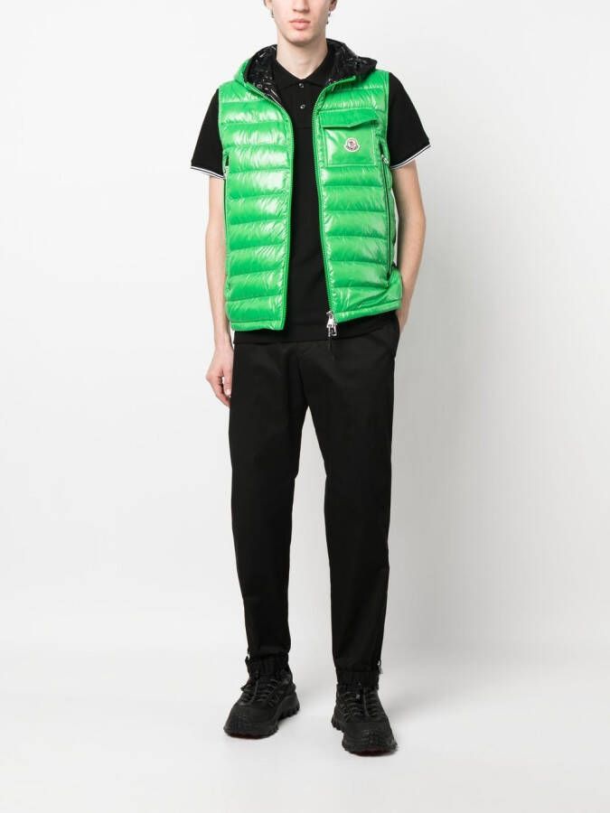 Moncler Poloshirt met logopatch Zwart