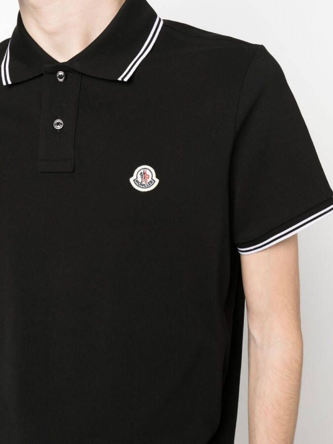 Moncler Poloshirt met logopatch Zwart