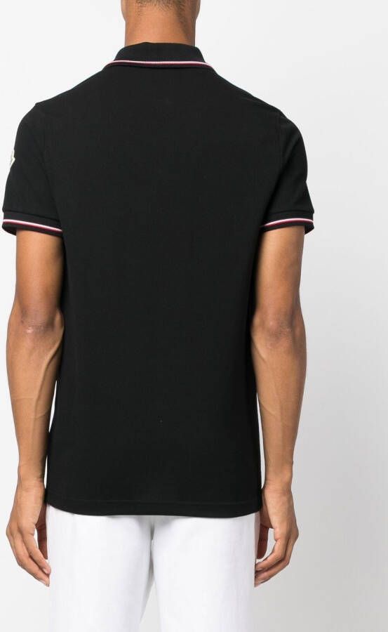 Moncler Poloshirt met logostreep Zwart