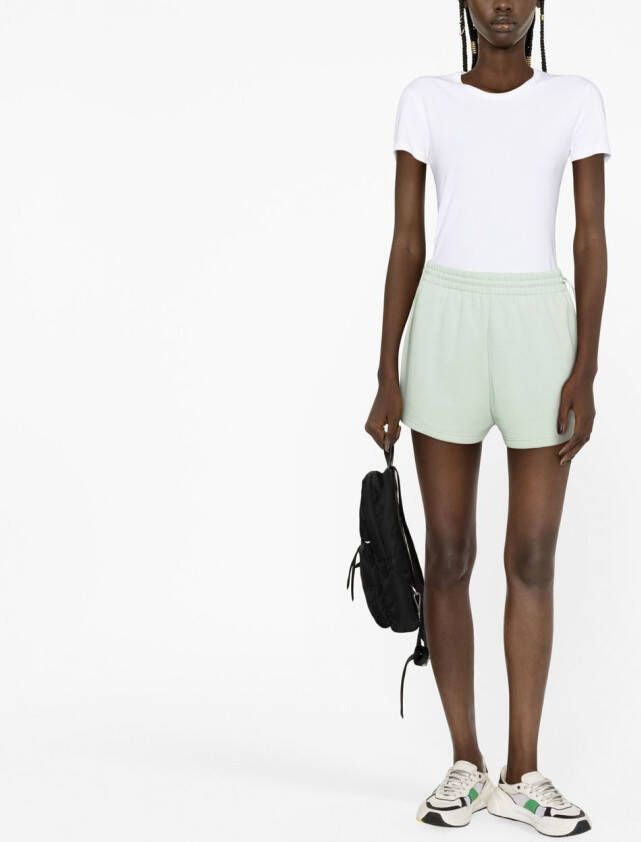 Moncler Shorts met logoprint Groen