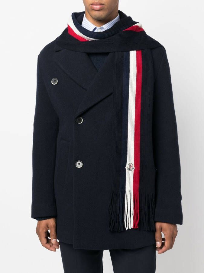 Moncler Sjaal met logopatch Blauw