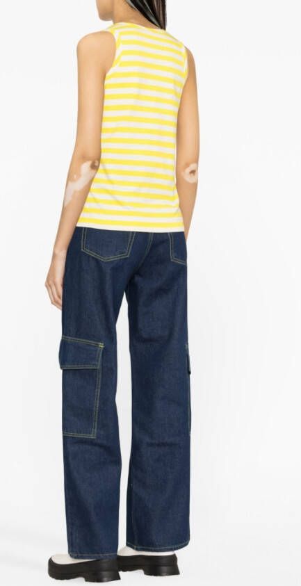 Moncler Gestreepte tanktop Geel