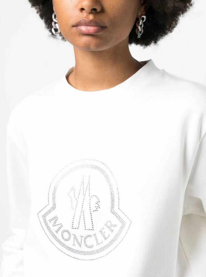 Moncler Sweater met logo Wit