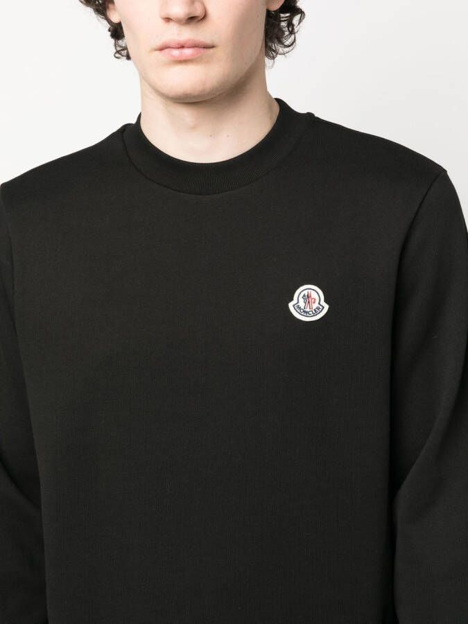 Moncler Sweater met logopatch Zwart