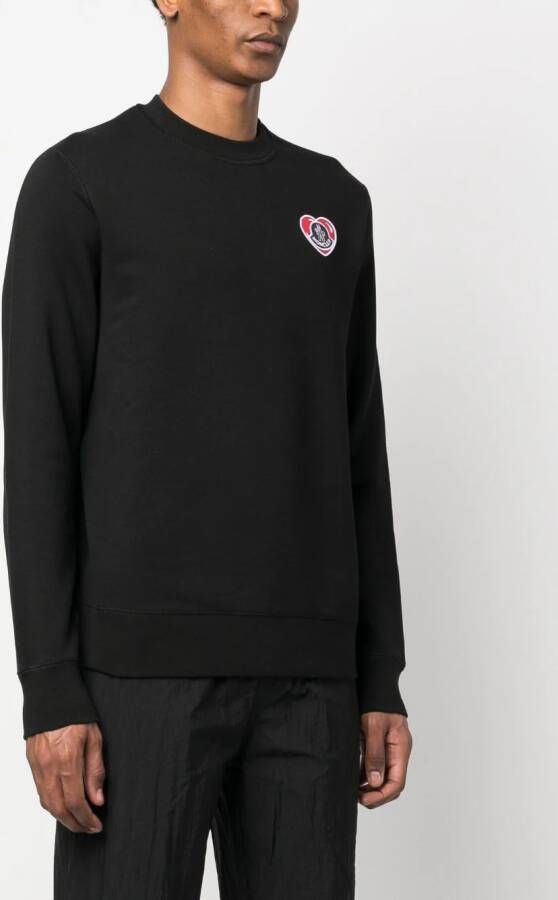 Moncler Sweater met logopatch Zwart
