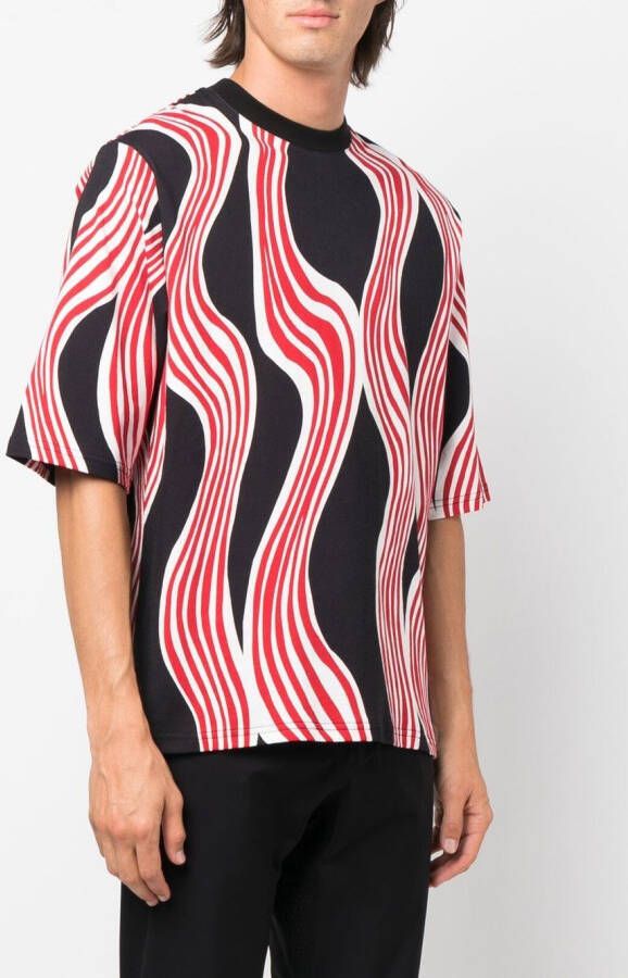 Moncler T-shirt met abstracte print Zwart
