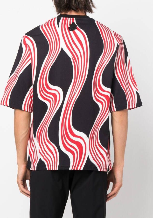 Moncler T-shirt met abstracte print Zwart