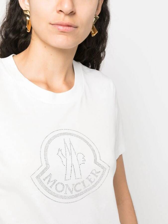Moncler T-shirt met logo Wit