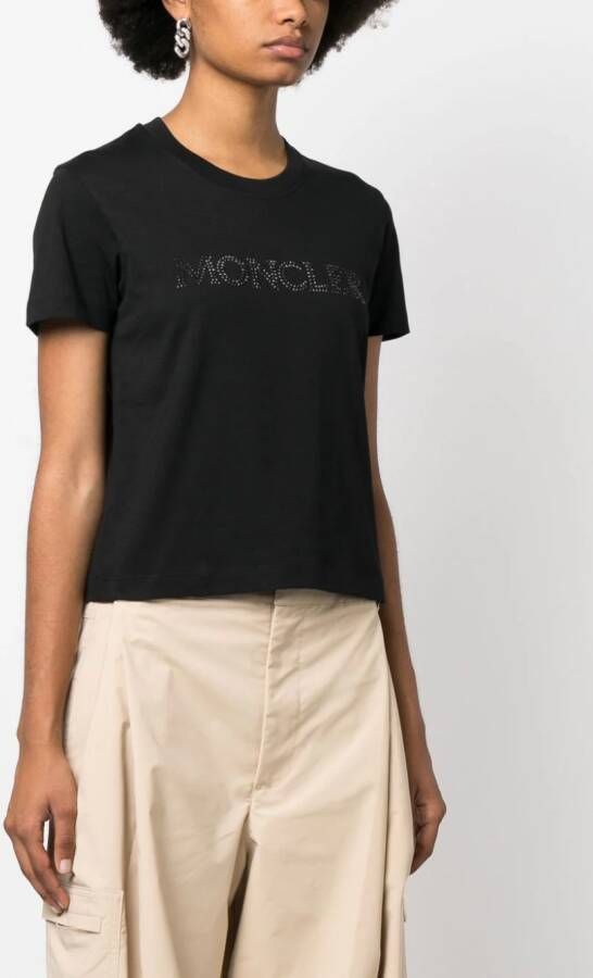 Moncler T-shirt met logo Zwart