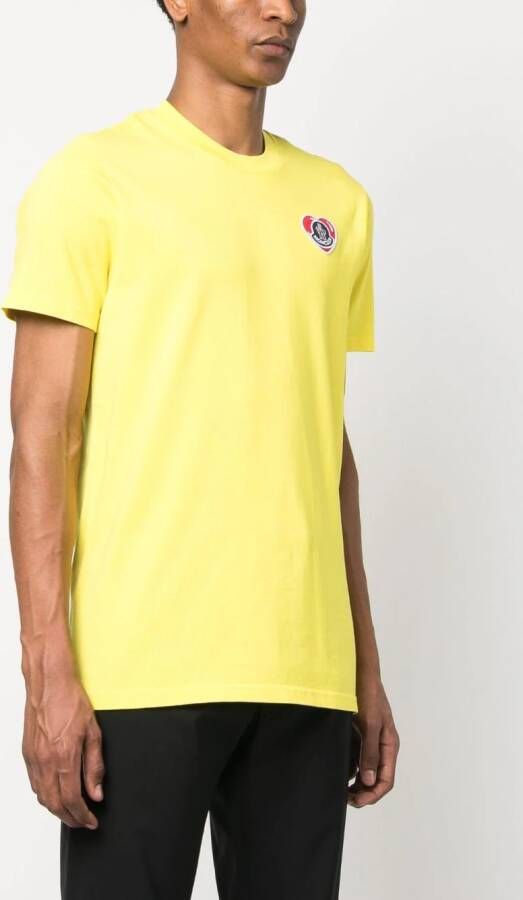 Moncler T-shirt met logopatch Geel