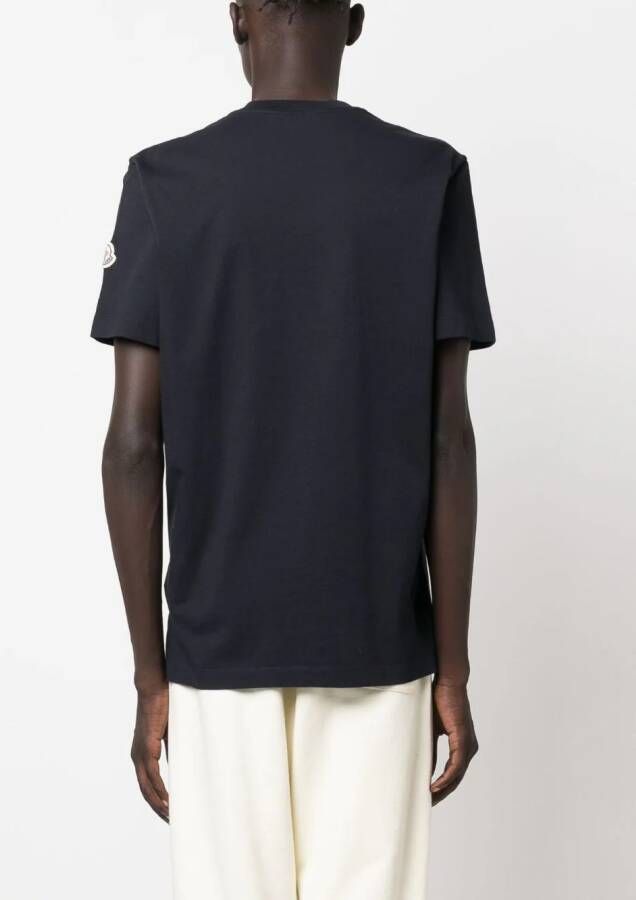 Moncler T-shirt met logoprint Blauw