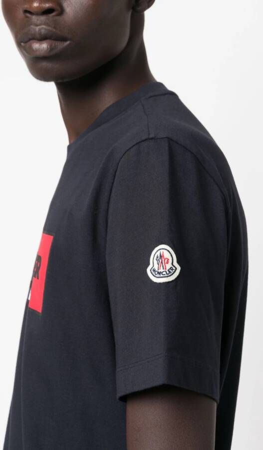 Moncler T-shirt met logoprint Blauw