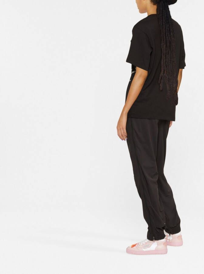 Moncler T-shirt met logoprint Zwart
