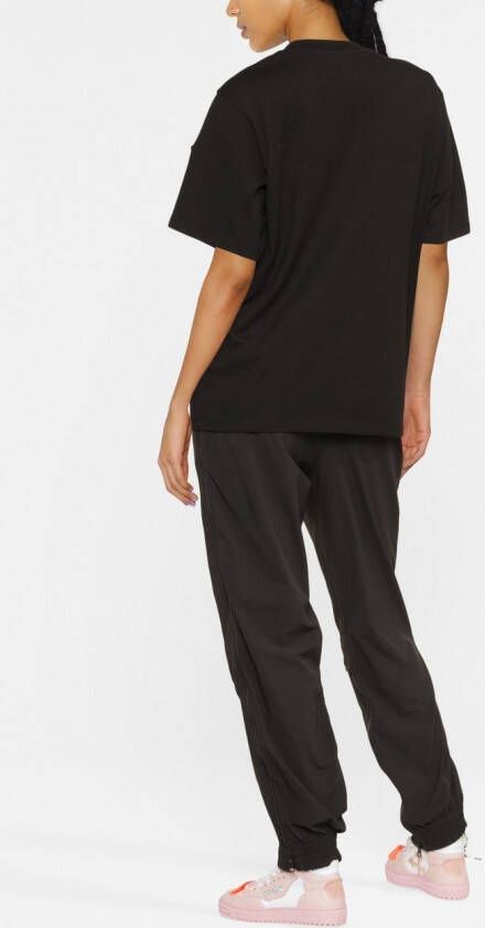 Moncler T-shirt met logoprint Zwart
