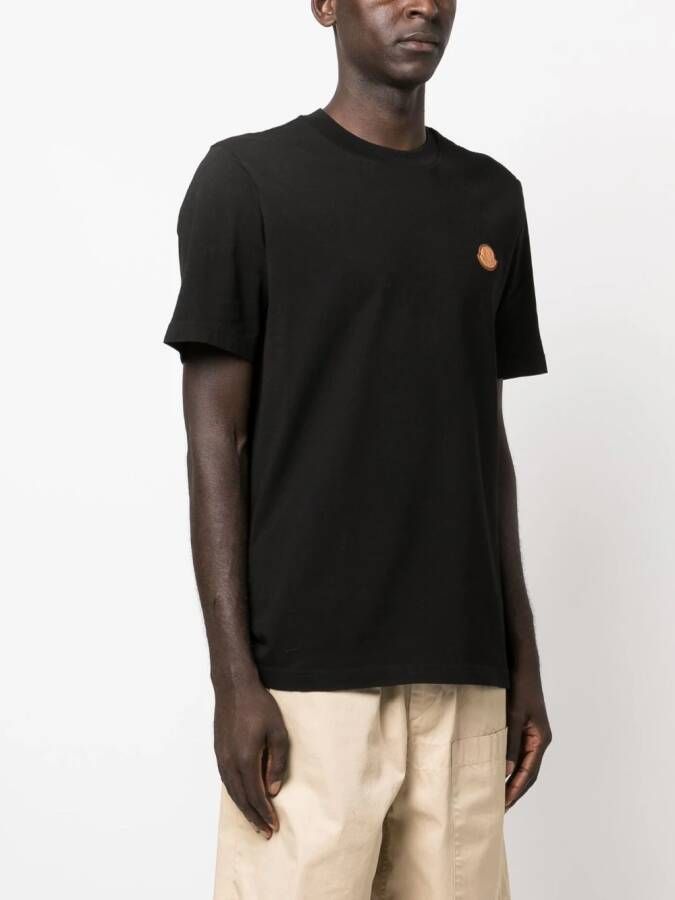 Moncler T-shirt met ronde hals Zwart