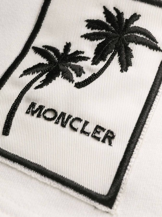 Moncler Trainingsshorts met logoprint Wit