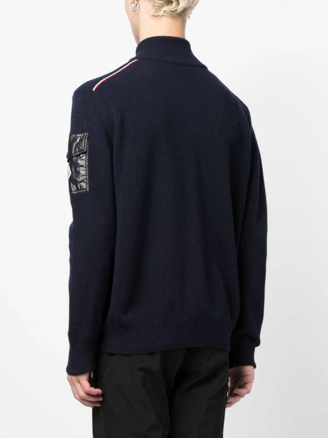 Moncler Vest met logopatch Blauw