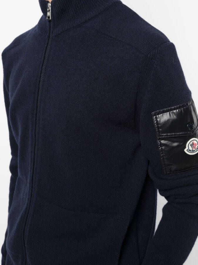Moncler Vest met logopatch Blauw